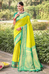 Green Banarasi Silk Woven Saree