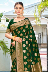 Green Silk Woven Saree