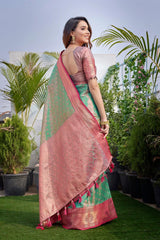 Green Silk Woven Saree