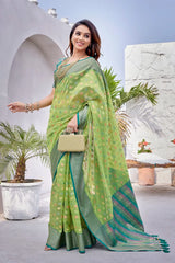 Green Silk Woven Saree