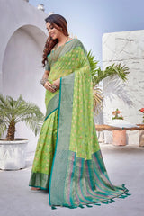 Green Silk Woven Saree