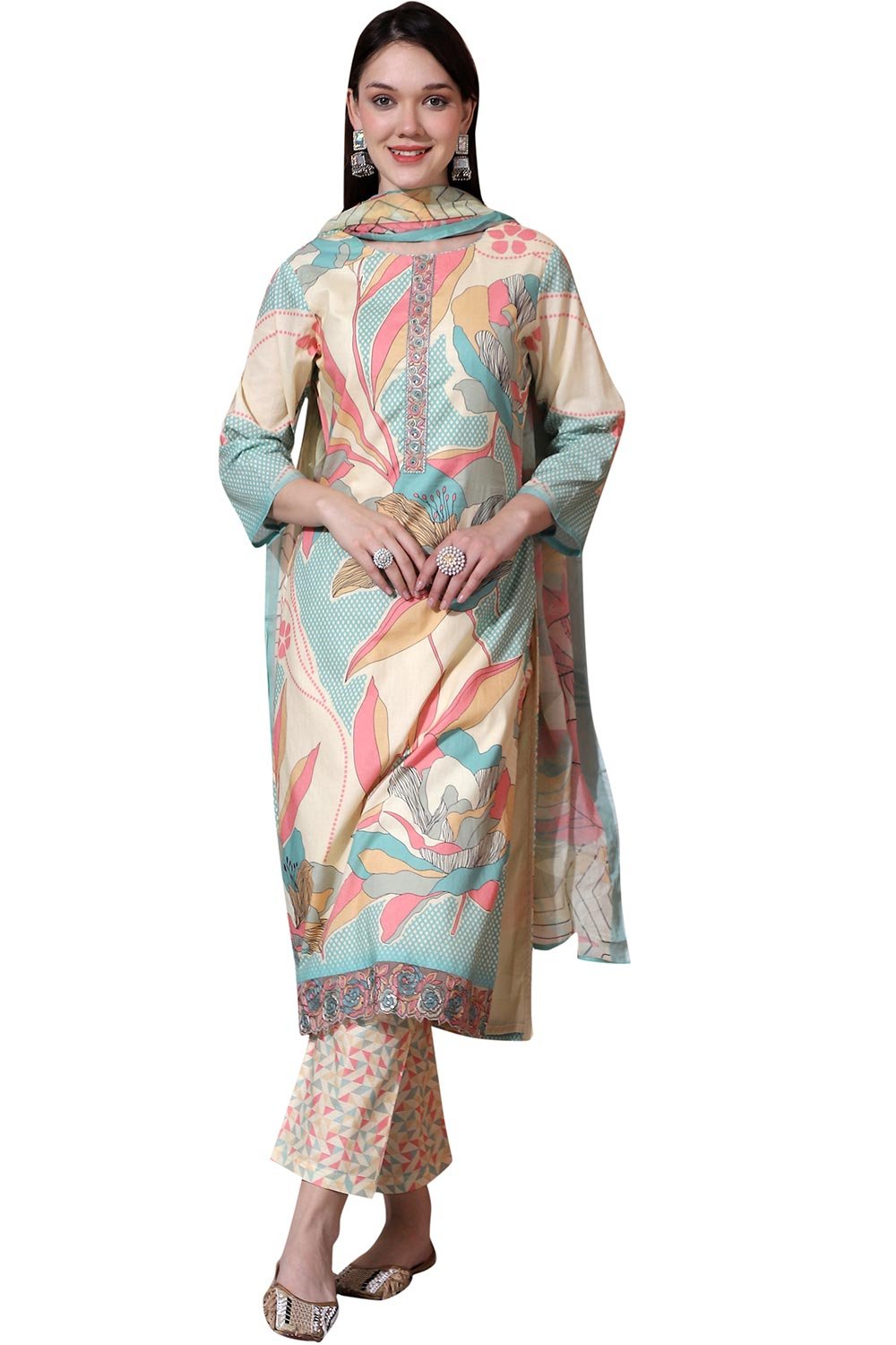 Multi-Color Cotton Digital Printed Salwar Suit