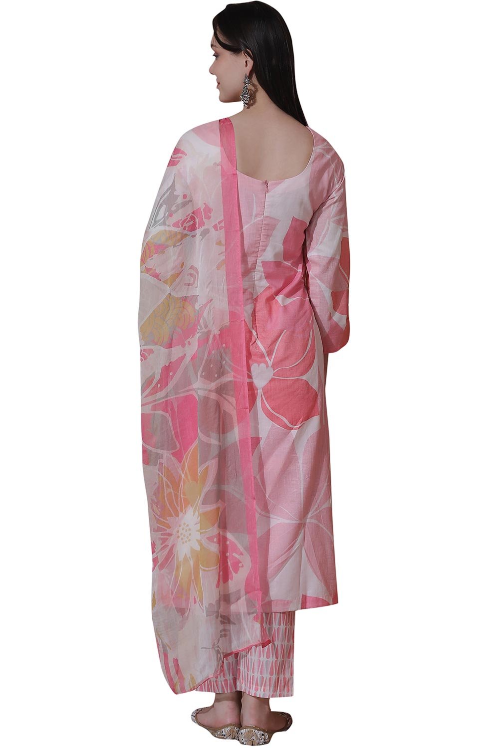 Pink Cotton Digital Printed Salwar Suit