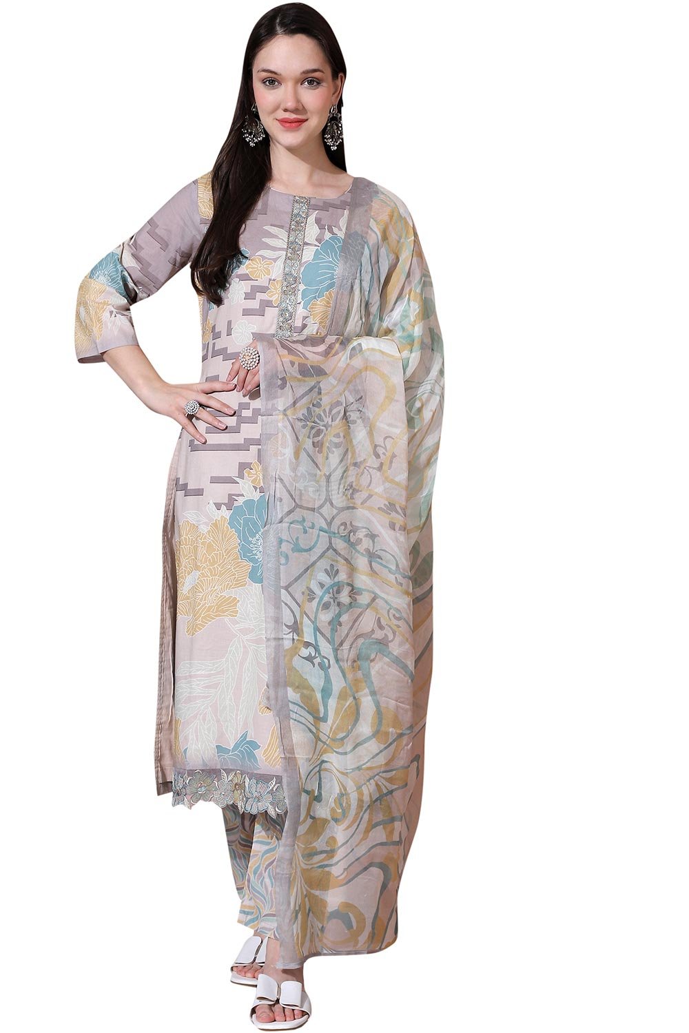 Multi-Color Cotton Digital Printed Salwar Suit