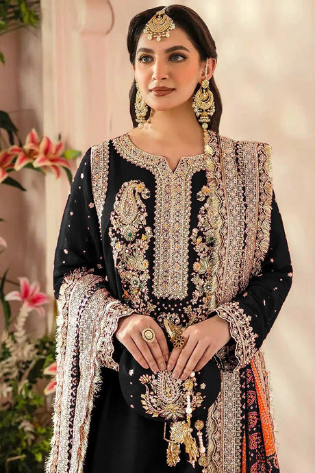 Black Embroidered Georgette Pakistani Salwar Suit