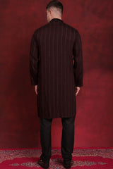 Men's Sequins Embroidered Kurta Pajama Set