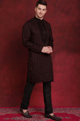 Men's Sequins Embroidered Kurta Pajama Set