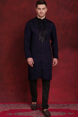 Men's Sequins Embroidered Kurta Pajama Set