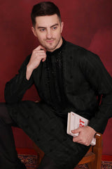 Men's Sequins Embroidered Kurta Pajama Set