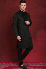 Men's Sequins Embroidered Kurta Pajama Set