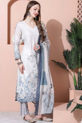 Cream Cotton Digital Printed Salwar Suit