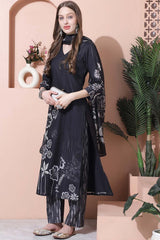 Black Cotton Digital Printed Salwar Suit