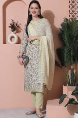 Green Cotton Digital Printed Salwar Suit