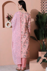 Pink Cotton Digital Printed Salwar Suit