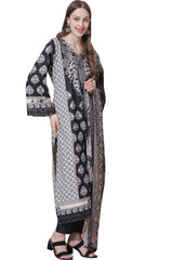 Black Cotton Digital Printed Dress Material