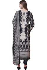 Black Cotton Digital Printed Dress Material