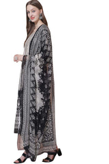 Black Cotton Digital Printed Dress Material