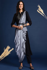 Women's Grey Silk Blend Dupatta