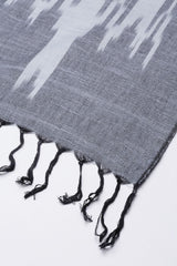 Women's Grey Silk Blend Dupatta