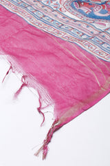 Women's Pink Silk Blend Dupatta