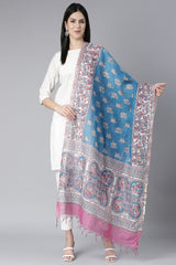 Women's Pink Silk Blend Dupatta