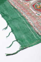 Women's Green Silk Blend Dupatta