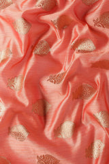 Peach Silk Blend Saree