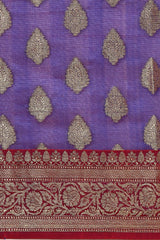 Purple Silk Blend Saree