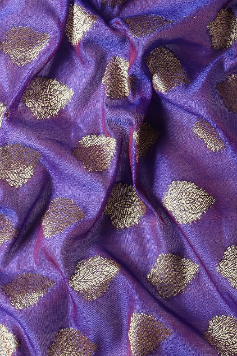 Purple Silk Blend Saree