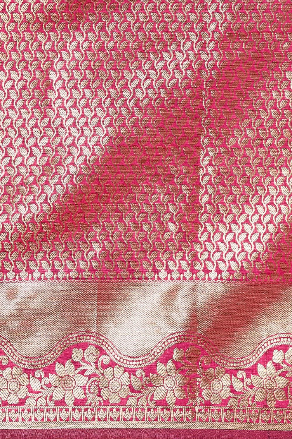 Pink Silk Blend Saree