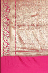 Pink Silk Blend Saree