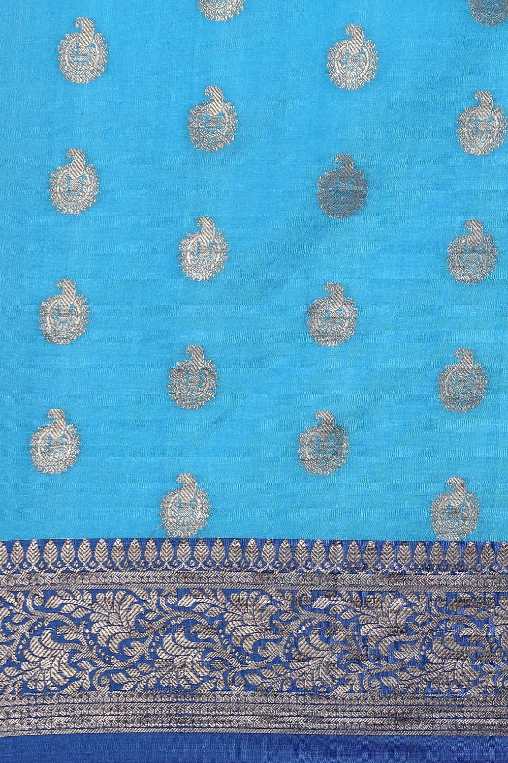 Blue Silk Blend Saree