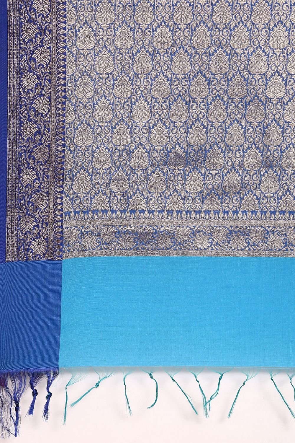 Blue Silk Blend Saree