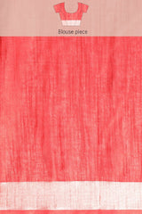 Red Cotton Saree