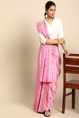 Pink Silk Blend Saree