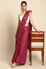 Pink Silk Blend Saree