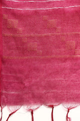 Pink Silk Blend Saree