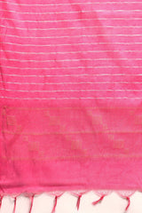 Pink Silk Blend Saree