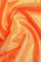 Orange Silk Blend Saree