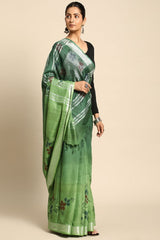 Green Cotton Saree