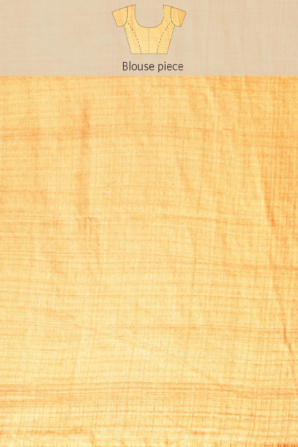 Orange Silk Blend Saree