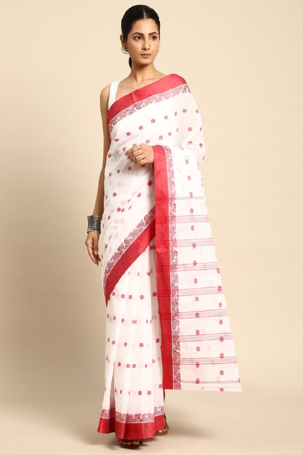 White Cotton Saree