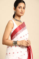 White Cotton Saree