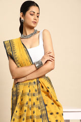 Yellow Cotton Saree