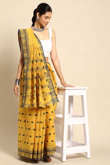 Yellow Cotton Saree