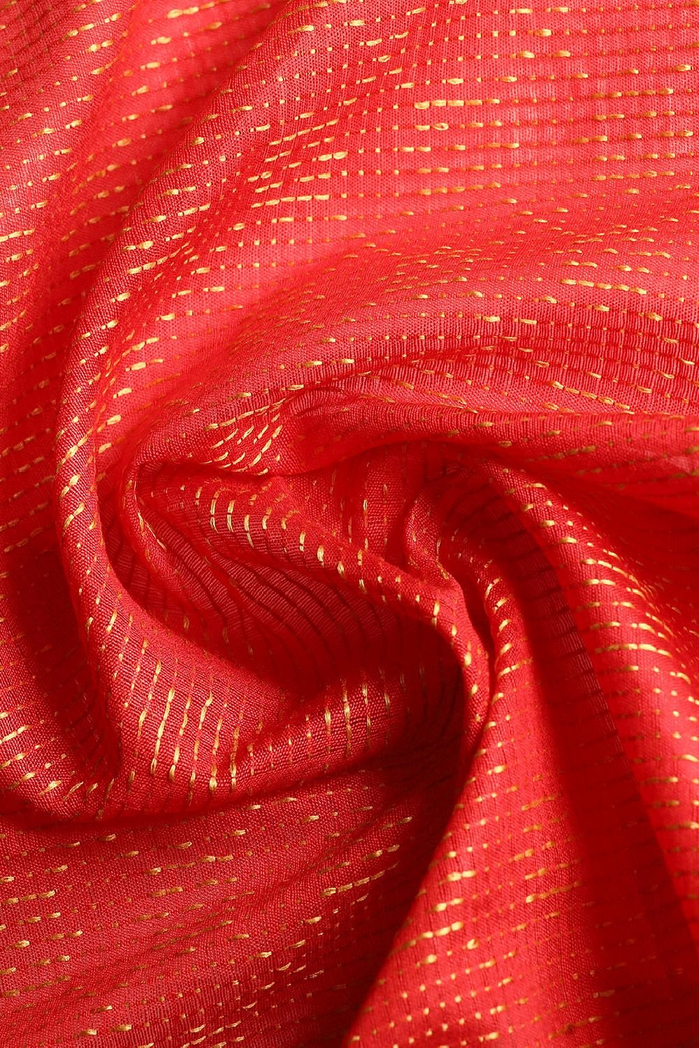 Red Silk Blend Saree