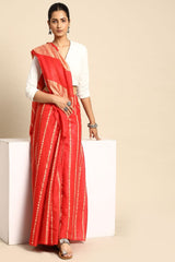 Red Silk Blend Saree