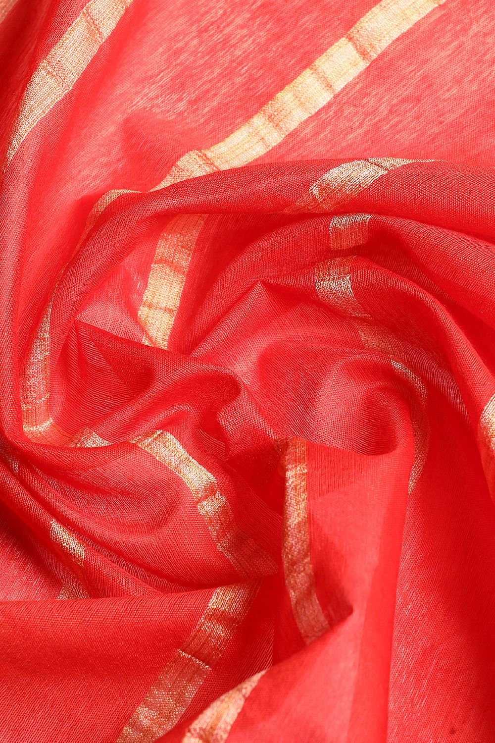 Red Silk Blend Saree