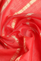 Red Silk Blend Saree