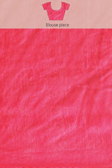 Pink Silk Blend Saree